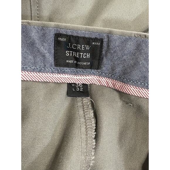 J.Crew 770 Straight Fit Stretch Chino Pants Sz 36x32 Mushroom Gray Twill Zip Fly - Picture 4 of 6